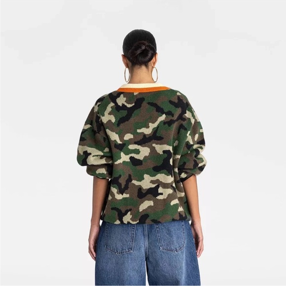 KBB by KAHLANA Women's 'The Slouchy Cardigan' - Olive Camo M - Picture 2 of 3